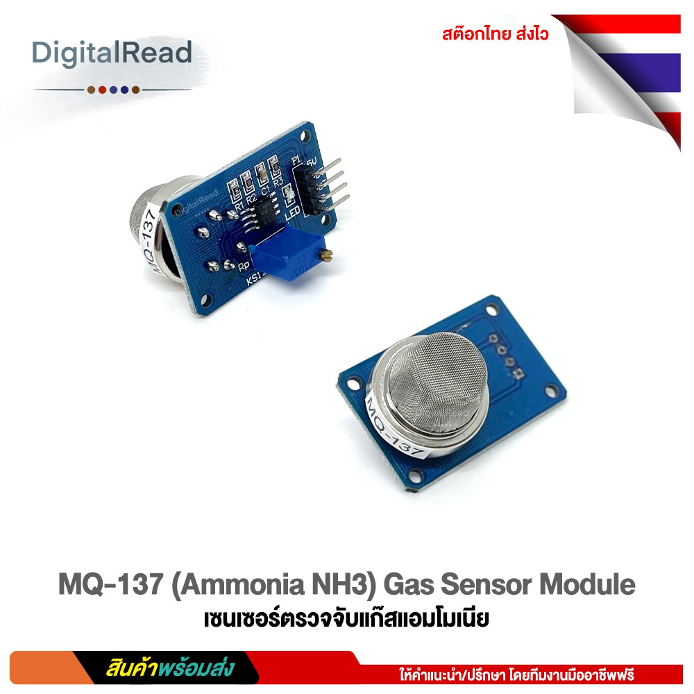 เซนเซอร์ตรวจจับแก๊สแอมโมเนีย-mq-137-ammonia-nh3-gas-sensor-module-สต็อกไทยส่งไว