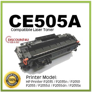 Discount4U ตลับหมึกเลเซอร์ Toner CE505A/CE505/505A/505/05A For HP Printer P2035,P2035n,P2050,P2055,P2055d,P2055dn,P2055x