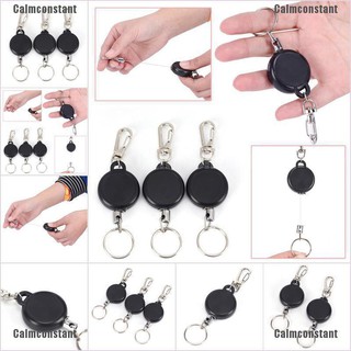 💕Hot sell Retractable Key Chain Reel Steel Cord Recoil Belt Ring Badge Pass ID Card Holder