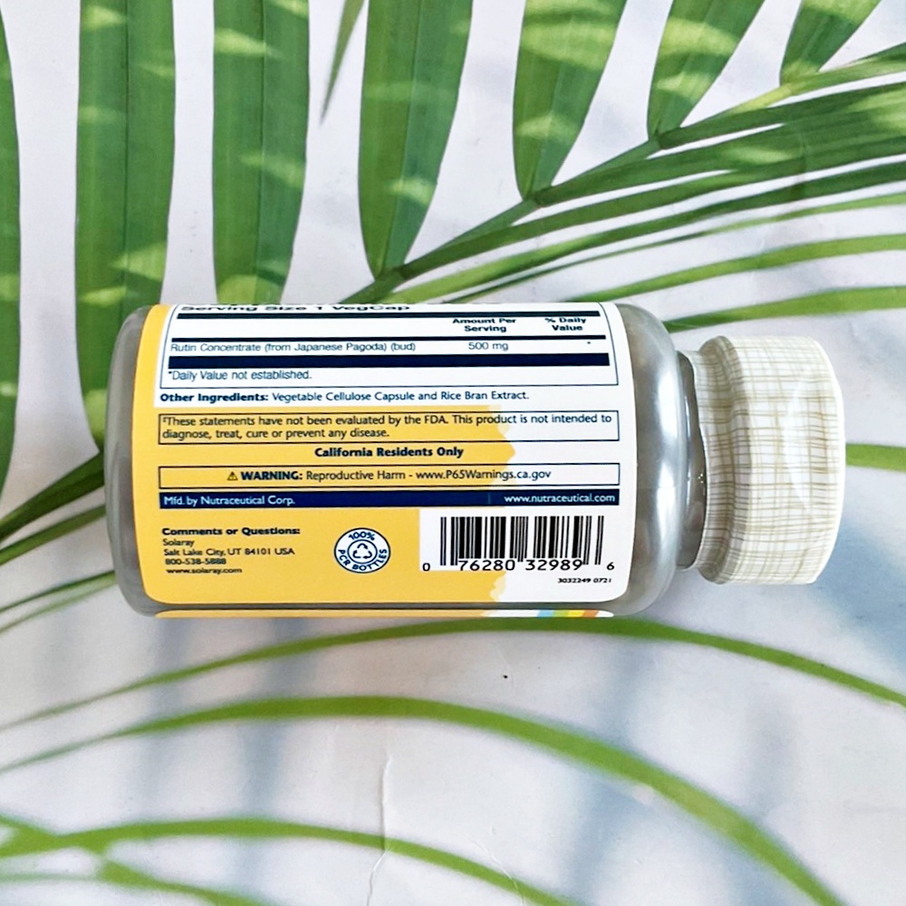 รูทิน Rutin 500 mg 90 VegCaps (Solaray®) รูติน | Shopee Thailand