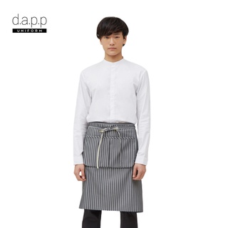 ภาพหน้าปกสินค้าdapp Uniform ผ้ากันเปื้อน ครึ่งตัว ลายริ้วใหญ่ Baker Half Body Grey Stripe Apron สีเทาเบเกอร์(APNA1035) ที่เกี่ยวข้อง