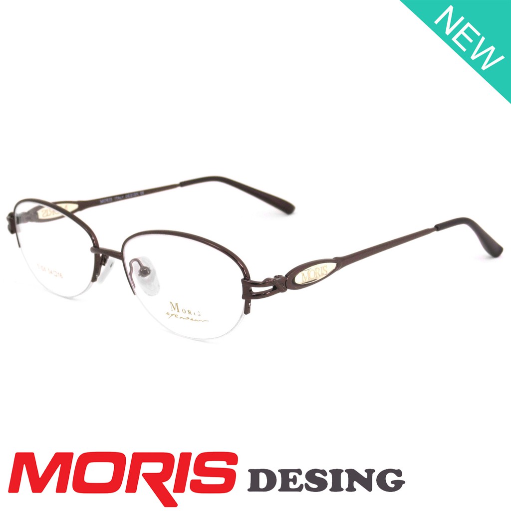 moris-แว่นตา-รุ่น-5104-สีน้ำตาล-กรอบเซาะร่อง-ขาข้อต่อ-วัสดุ-สแตนเลส-สตีล-สำหรับตัดเลนส์-กรอบแว่นตา-eyeglasses