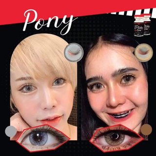 คอนแทคเลนส์ ตัวท็อป รุ่น Pony /Oh soul / Tommy สีเทา/ตาล Gray/Brown ค่าสายตาปกติ (0.00)