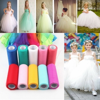 DIY 25Yards Tulle Roll Spool Tutu Dress Fabric For Gift Wrap Wedding Decoration Crafts