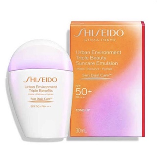 Shiseido Urban Environment Triple Beauty Suncare Emulsion SPF 50+ PA++++ 30ml.