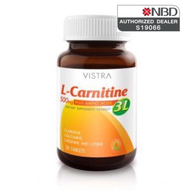 vistra-l-carnitine-3l-วิสทร้า-แอลคาร์นิทีน-เพิ่มการเผาผลาญ-ลดน้ำหนัก-30เม็ด