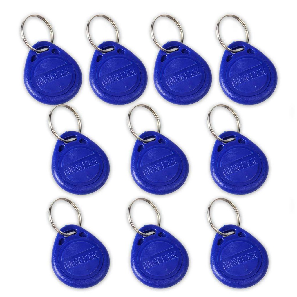 rfid-แบบพวงกุญแจ-สีน้ำเงิน-10pcs-rfid-tag-125khz-proximity-blue-color-rfid-card-keyfobs-key-fob-access-control