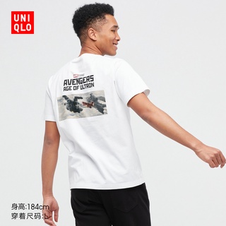 [S-5XL] Uniqlo UT เสื้อยืด แขนสั้น พิมพ์ลายมาร์เวล สําหรับผู้ชาย ผู้หญิง 448588 Uniqlo