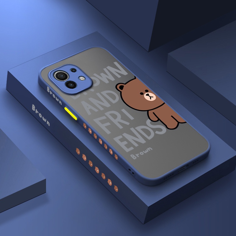 xiaomi-11-lite-5g-ne-11-pro-ultra-เคสหมี-ฝ้า-ฝ้า-ใส-แข็ง-ด้านข้าง-เต็มรูปแบบ-เคสกล้อง