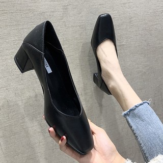 ภาพขนาดย่อของภาพหน้าปกสินค้ารองเท้าคัชชูมีส้น รองเท้าแบบมีส้นเท้า สามารถใส่เหยียบส้นได้ TP121 จากร้าน korea_style01 บน Shopee