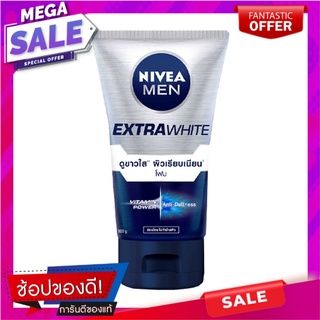 นีเวีย เมน เอ็กซ์ตร้า ไวท์ โฟม ขนาด 100 กรัม ผลิตภัณฑ์ดูแลผิวหน้า Nivea Men Extra White Foam 100 g