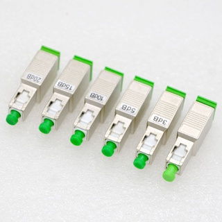 10PCS 1~20dB Fixed Fiber Optic Attenuator Adapter Connector SC/APC Female-SC/APC Male Coupler Flange Free Shipping Brazi