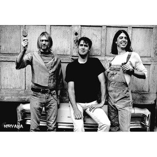 โปสเตอร์ รูปถ่าย วงดนตรี ร็อค เนอร์วานา NIRVANA 1987-94 POSTER 24”x35” Inch Kurt Cobain Legend American Rock Band v3