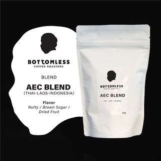 บอททอมเลส เมล็ดกาแฟคั่ว AEC Blend 250 กรัม BOTTOMLESS AEC Blend Roasted Coffee Beans 250g