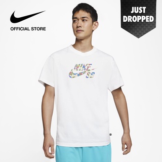 HH Nike Mens Sportswear Short-Sleeve T-Shirt - White เสื้อยืดผ้าฝ้าย