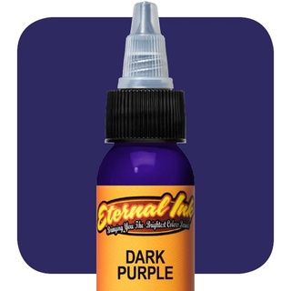 หมึกสักอีเทอนอล ขนาด 1 ออนซ์ สีสักลาย เอทานอล หมึกสัก เอทานอล หมึกแท้ 100% จากอเมริกา Eternal Ink Dark Purple