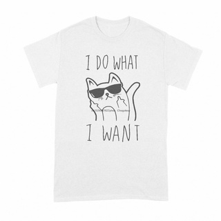 เสื้อยืดพิมพ์ลายแฟชั่น เสื้อยืด พิมพ์ลายแมว I Do What I Want Cat I Do What I Want