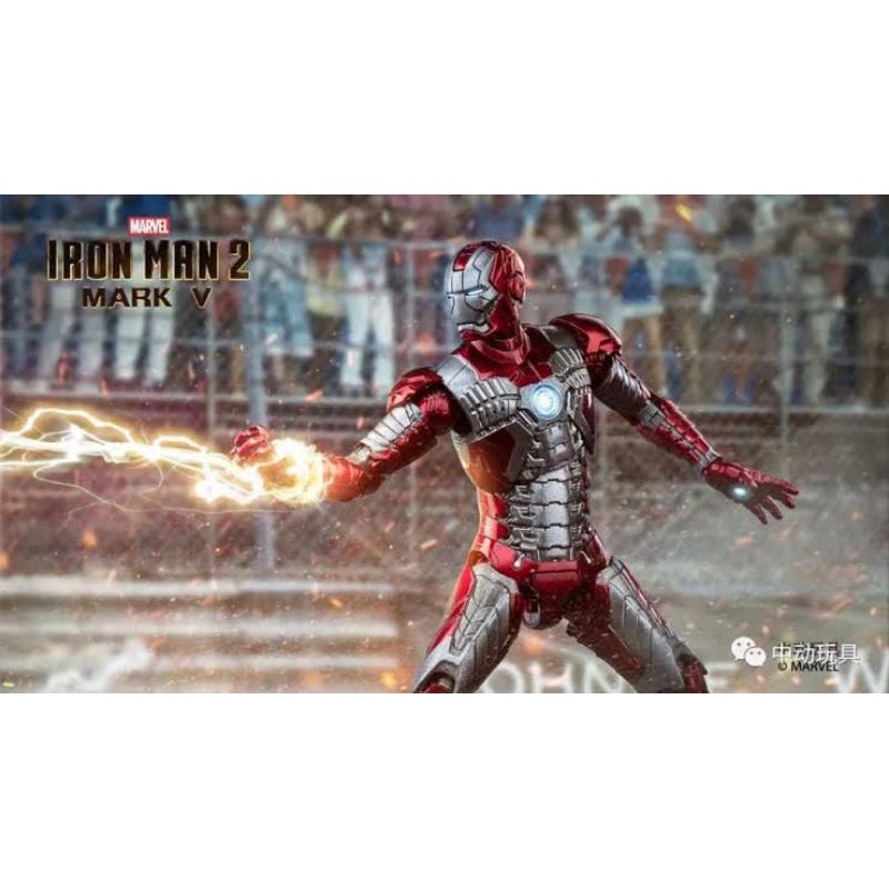 โมเดล-ironman-mark-v-งานแท้ลิขสิทธิ์-zd-toys-สูงประมาณ-19-cm-ขยับและเปลี่ยนมือ-action-ต่างๆได้-สีเมทัลลิค-สวยสุดยอด