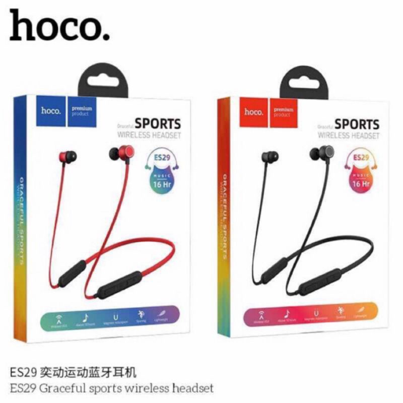 Hoco ES29 หูฟังบลูทูธแบบคองคอ เหมาะสำหรับออกกำลังกาย แท้100% | Shopee ...
