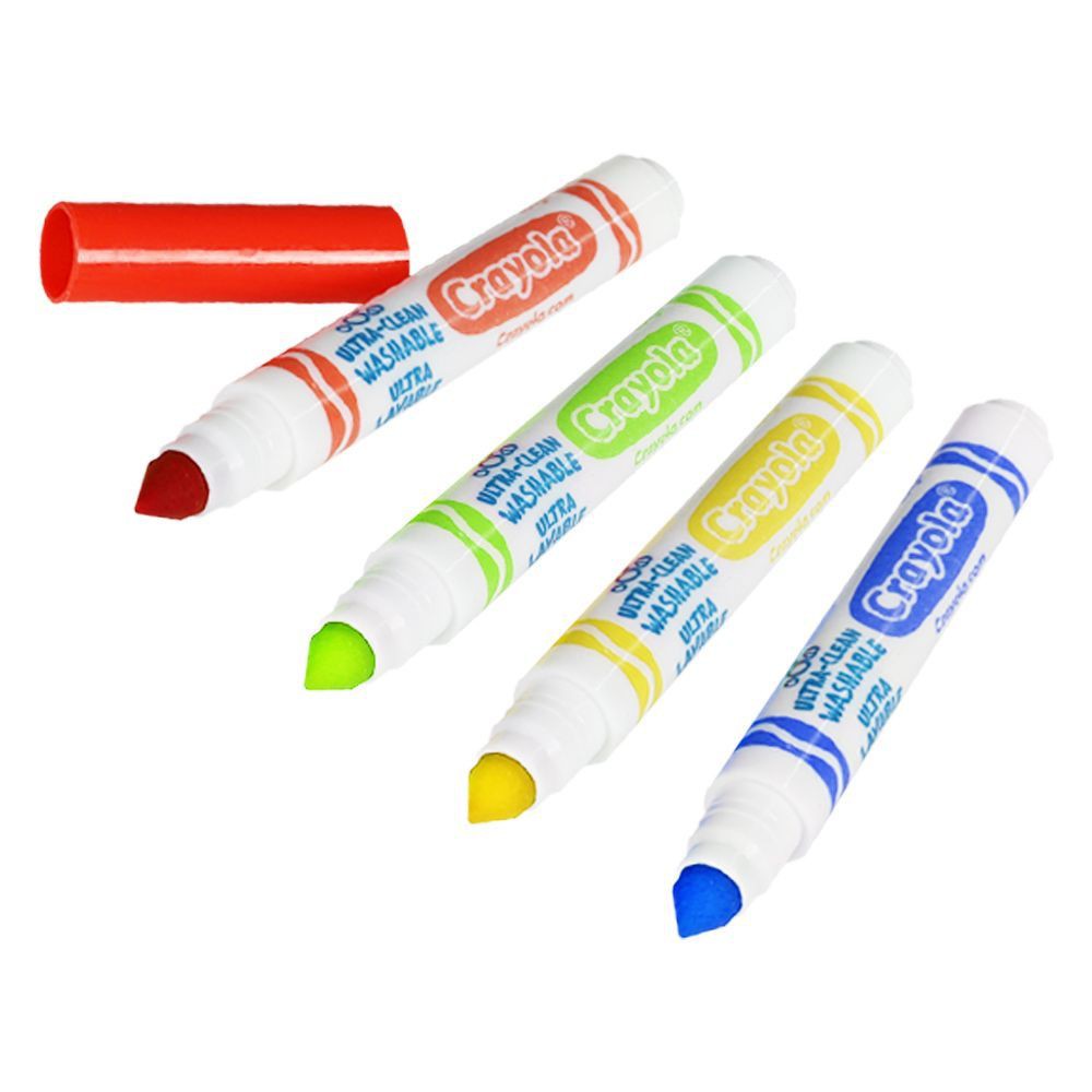 สีเมจิกแท่งใหญ่-ล้างออกได้-crayola-8-สี-งานศิลปะ-อุปกรณ์เครื่องเขียน-ผลิตภัณฑ์และของใช้ภายในบ้าน-ultra-clean-washable-ma