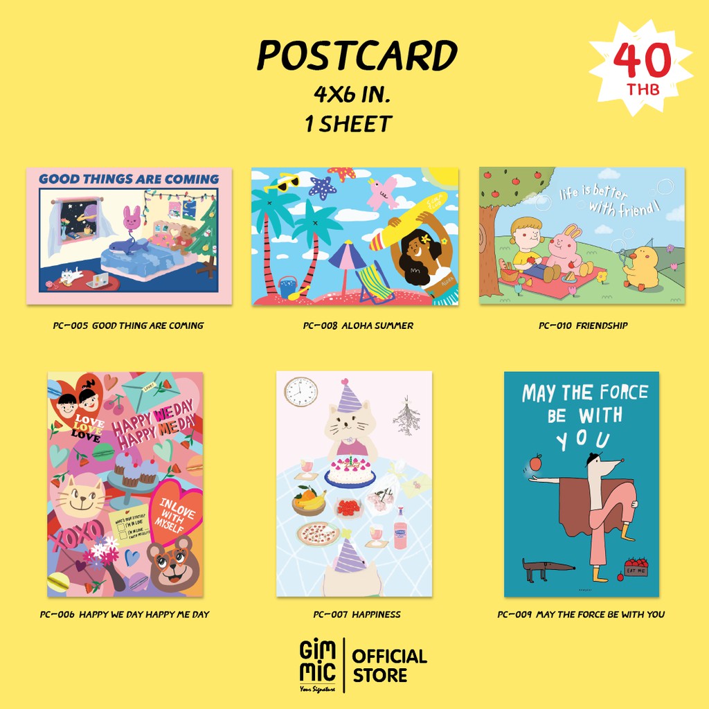 รูปภาพของโปสการ์ด6ลาย จากคอลเลคชั่นสุดพิเศษ12Artists (Gimmic x Artist) Gimmic Postcardลองเช็คราคา