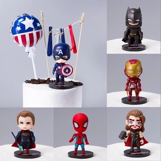 ตุ๊กตาฟิกเกอร์ The Marvel Avengers Alliance Batman Spiderman Iron Man ของเล่นสําหรับเด็ก