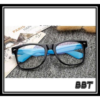 BBT แว่นกรองแสง กรอบฟ้า กรอบหนา แฟชั่น สวยงาม (กรองแสงคอม กรองแสงมือถือ ถนอมสายตา) KBG-BE