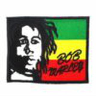 สินค้าราสต้า Patch Rastaman Portrait อาร์มติดเสื้อปักลายใบหน้า BOB MARLEY พื้นหลังสีสดใสสุดๆ