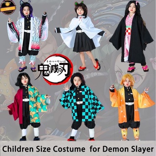 💖ชุดคอสเพลย์เด็ก  Children Size for Demon Slayer Kimetsu No Yaiba Cosplay Child Costume Childrens Clothing Kisatsutai