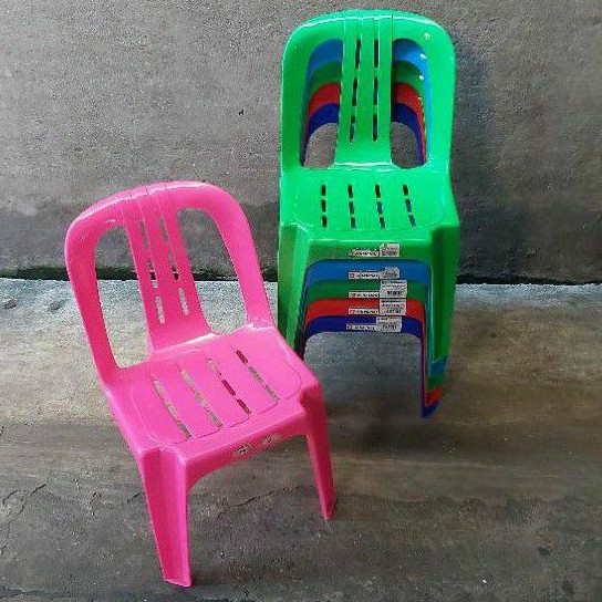 เก้าอี้พลาสติกมีพนักพิง-เกรด-a-หนา-ขนาดเล็ก-คละสี