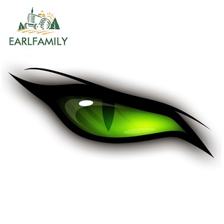 Earlfamily สติกเกอร์ไวนิล กันน้ํา กันรอยขีดข่วน ขนาด 13 ซม. x 5.9 ซม. สีเขียว สําหรับติดตกแต่งรถยนต์ แล็ปท็อป