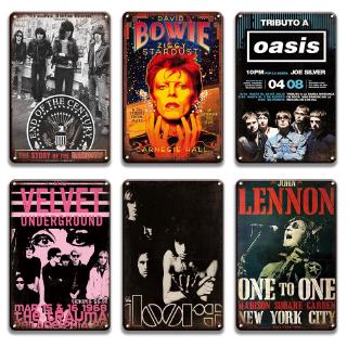 2020 Oasis Kiss Rock N Roll Metal Plaque Tin Sign Vintage Lennon Poster Signs Pub Bar Man Cave Home Wall Decor Retro Romm Decoration