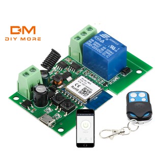 DIYMORE Tuya APP USB 5V / DC7-32 V โมดูลสวิทช์ควบคุมระยะไกล 433 Mhz 1 Channel App Control บ้านอัจฉริยะ ประตูอัตโนมัติ