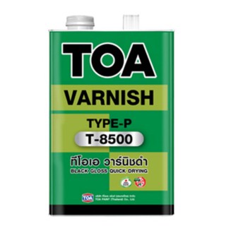 TOA Black Vanish T-8500 ทีโอเอ วานิชดำ T-8500 ขนาด แกลลอน (3.7 ลิตร)