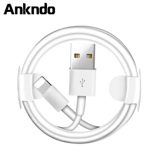 Ankndo สายชาร์จ USB 1 เมตร ชาร์จเร็ว สําหรับแท็บเล็ต iP 6S 6 7 8 PLUS X XR XS 11 PRO Max SE 5S 5C 5