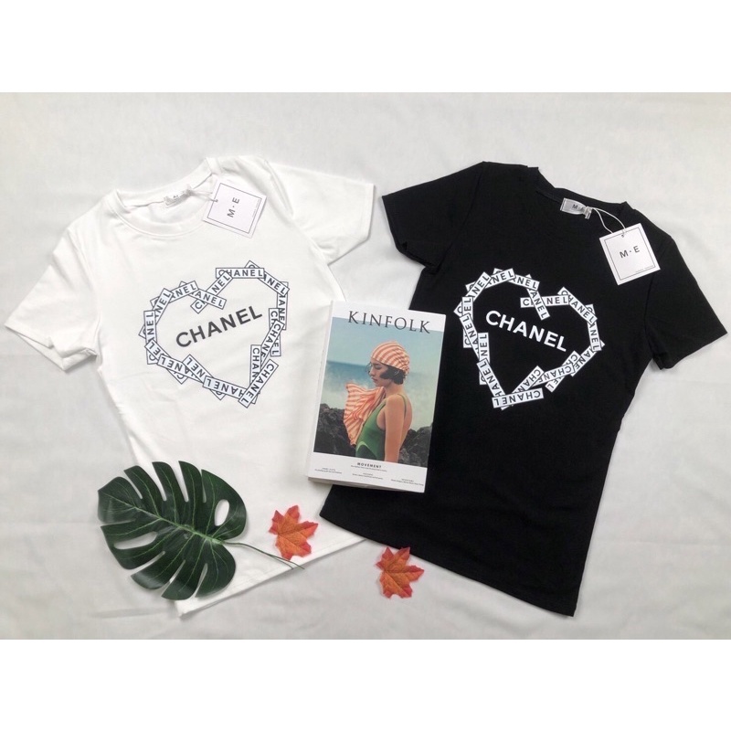 เสื้อยืดคอกลมเนื้อนิ่ม-uniqlo-สกรีนลายchanel