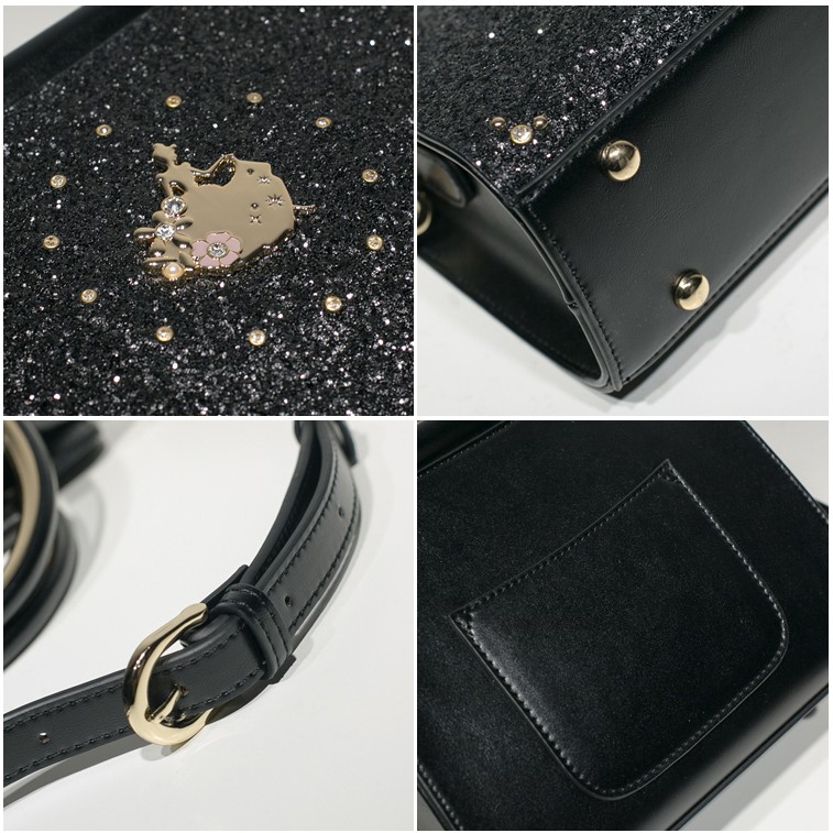 axixi-กระเป๋าแฟชั่น-รุ่น-drusy-pricess-black-12262bk