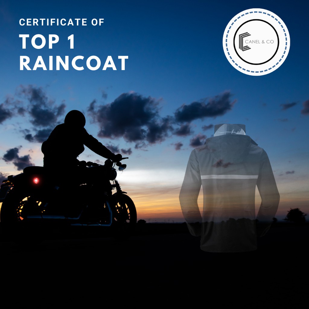 ภาพสินค้าCanel & Co Premium Raincoat Rainsuit พรีเมี่ยม ชุดกันฝน เสื้อกันฝน มีแถบสะท้อนแสง เสื้อกันฝนแบบหนา จากร้าน canelco_thai บน Shopee ภาพที่ 7