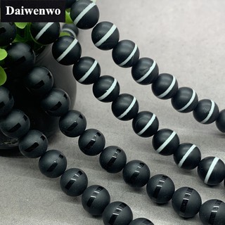 ภาพหน้าปกสินค้าBanded Black Agate Beads ลูกปัดอาเกตสีดำแบบวง 6-12 มม. กลม DIY ลูกปัดหินธรรมชาติหลวม ซึ่งคุณอาจชอบราคาและรีวิวของสินค้านี้