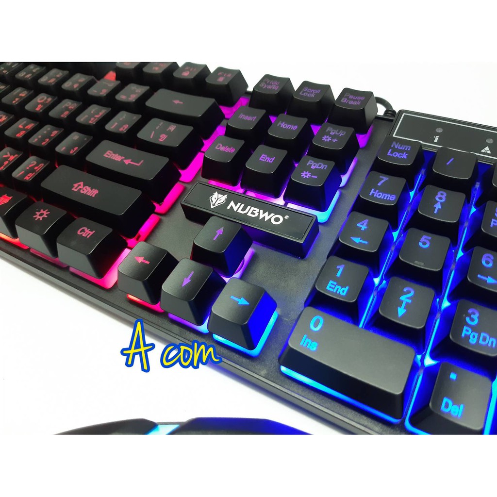 ภาพสินค้าNUBWO ชุดไฟทะลุอักษร Keyboard+mouse combo set SAVITAR NKM 623 สวยแรงส์/ กับ nubwo 632Gamingสวย/634 จากร้าน prapakorn บน Shopee ภาพที่ 1