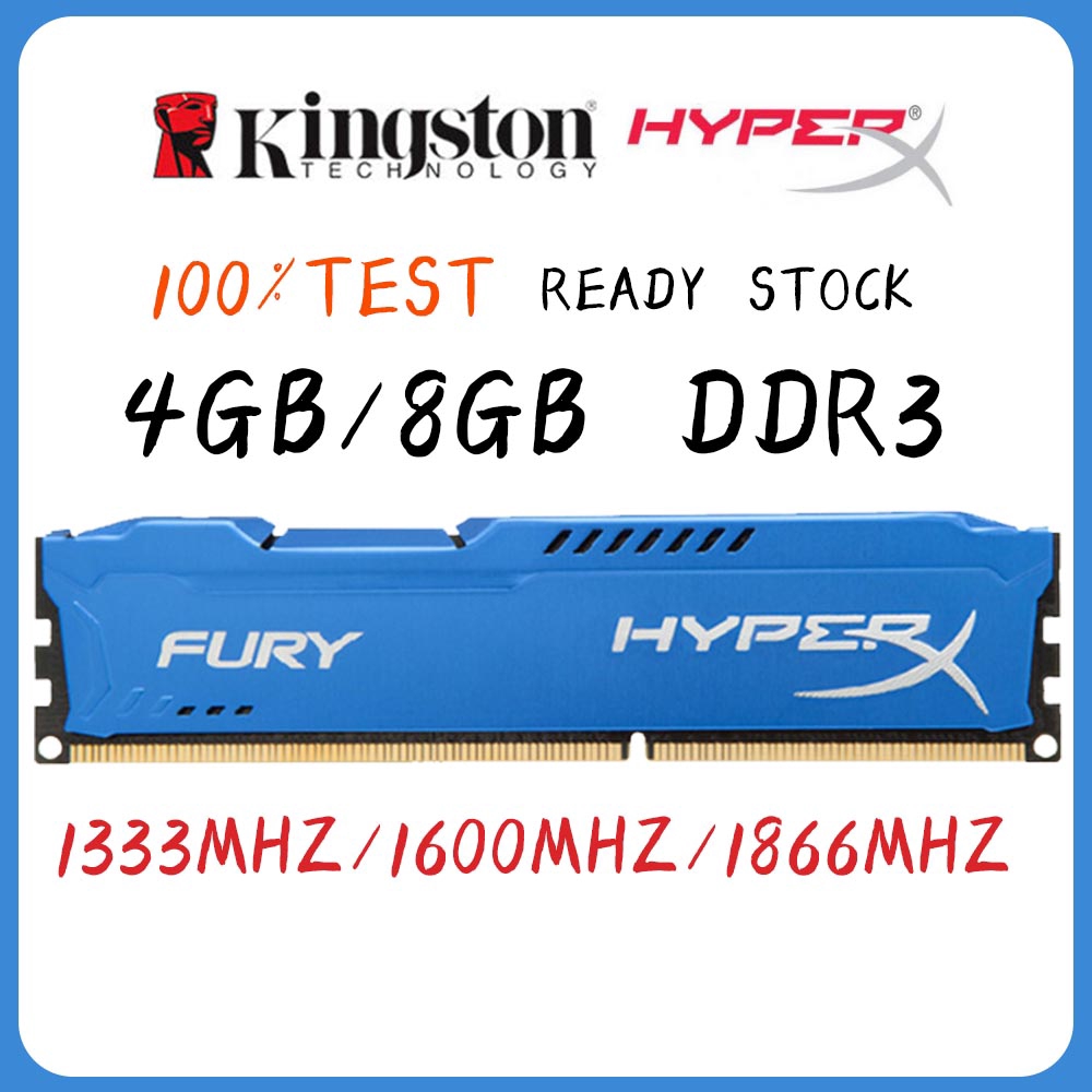 Kingston Hyperx Fury 4gb 8gb Ddr 3 1333 Mhz 1600 Mhz 1866 Mhz Ram