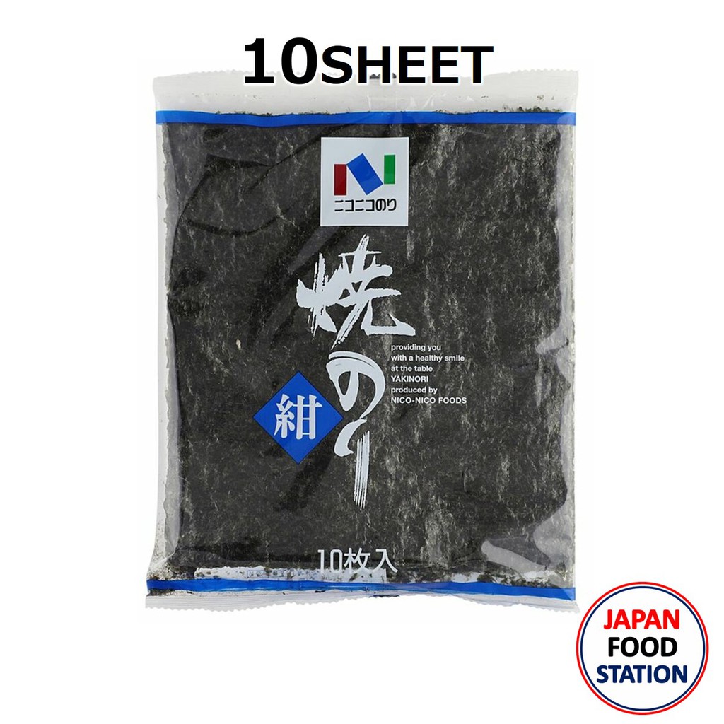 NICONICO NORI YAKINORI KON 10 SHEET (12423) สาหร่ายทะเลย่าง เกรดพิเศษ ...