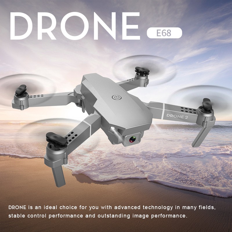 ภาพหน้าปกสินค้าDrone E68 โดรนพับได้ 4K HD กล้อง WIFI โดรนไร้สาย โดรนบังคับ Real Time Wide Angle Drone Altitude Hold Auto Hover จากร้าน pun1_mall บน Shopee