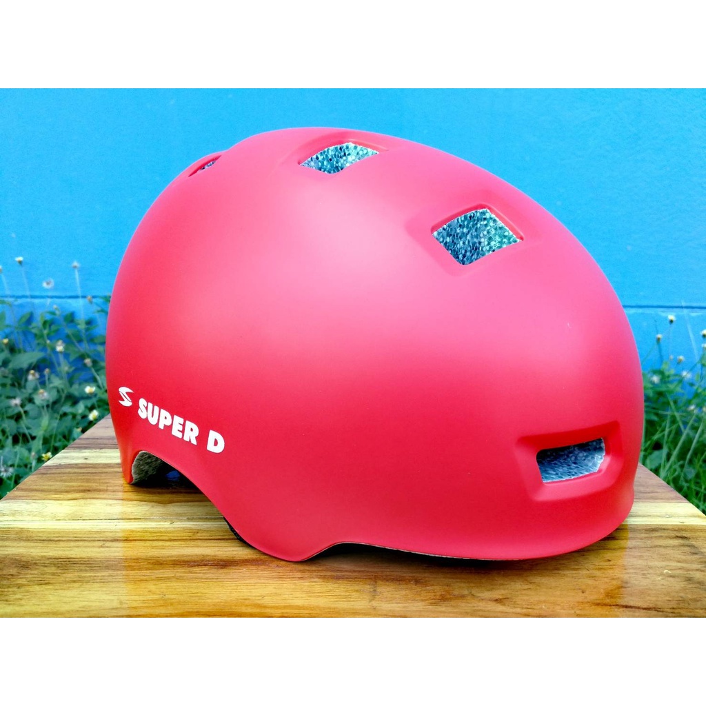 หมวกจักรยาน-super-d-รุ่น-helmet-สีแดง