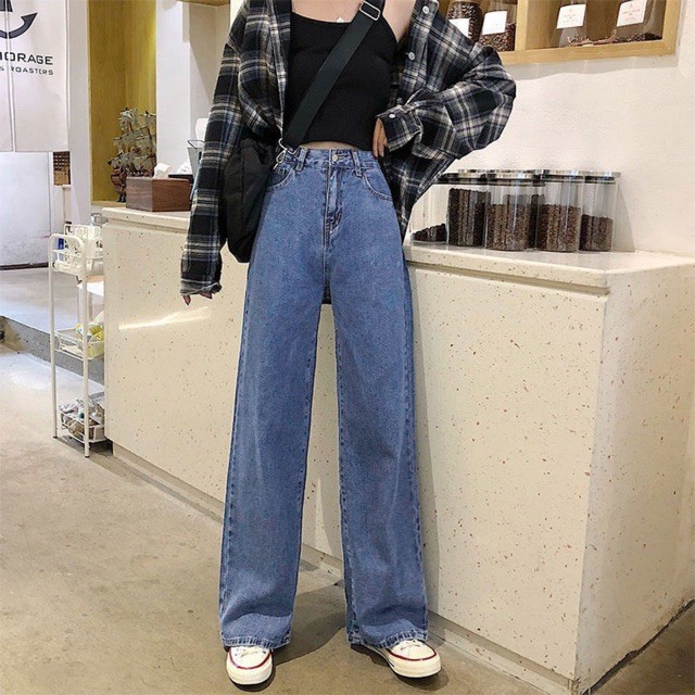 ภาพสินค้าCOCOกางเกงยีนส์เอวสูง3สี พร้อมส่ง สไตล์เกาหลี แนววินเทจ กางเกงยีนส์ขายาวหญิง661 จากร้าน mengmenglove บน Shopee ภาพที่ 3