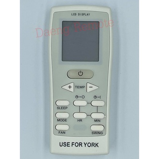 รีโมทใช้สำหรับแอร์  York รุ่น GZ-12A-E1 ( AIR YORK )