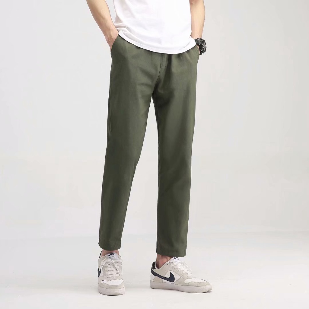 เสื้อผ้า-dm-กางเกงขายาวทรงตรงทรงหลวมสไตล์เกาหลีสำหรับผู้ชาย-s-5xl