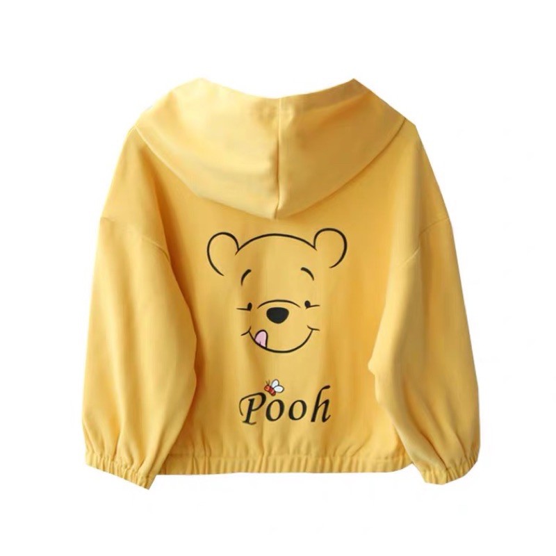 ken010-พร้อมส่ง-เสื้อคลุมเด็กมีฮู้ด-ลาย-pooh