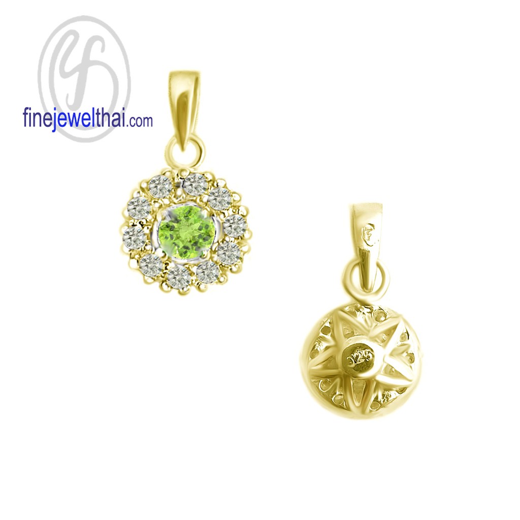 finejewelthai-จี้เพอริดอท-เพอริดอท-จี้พลอย-พลอยประจำเดือนเกิด-peridot-silver-pendant-birthstone-p1083pd00e-ราคาต่อชิ้น