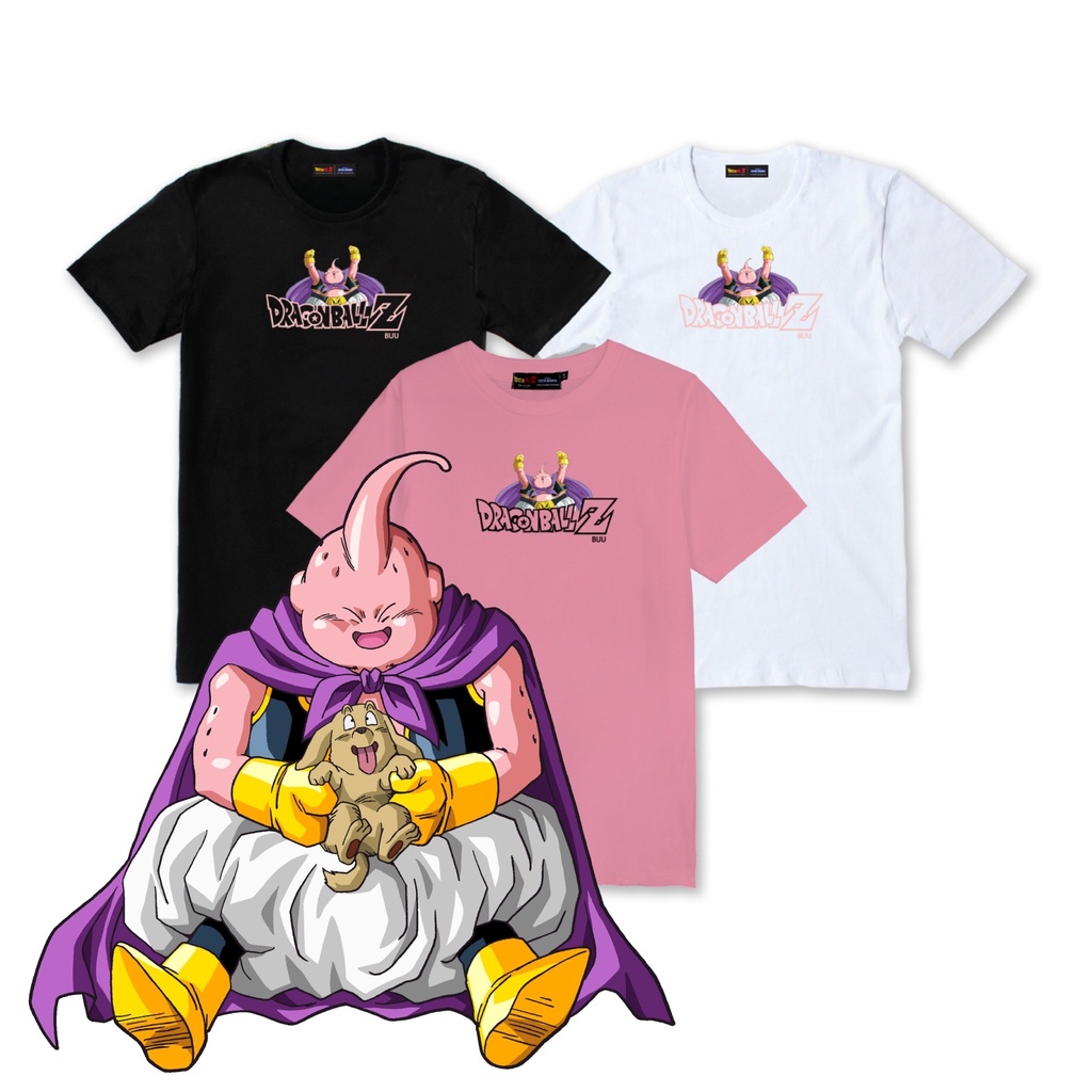 เสื้อยืดดราก้อนบอล-dragonballz-charactor-buu-จอมมารบู-ชมพู